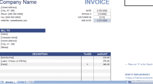 Invoice template