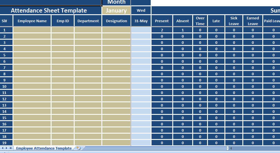 Employee-Attendance-Sheet