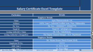 Salary-Certificate-Excel-Template