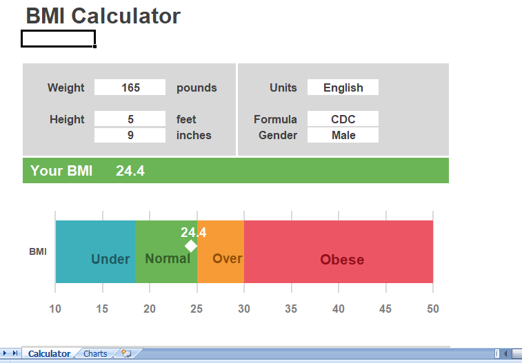 body mass index chart