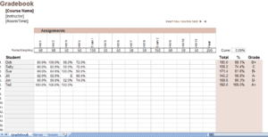gradebook template