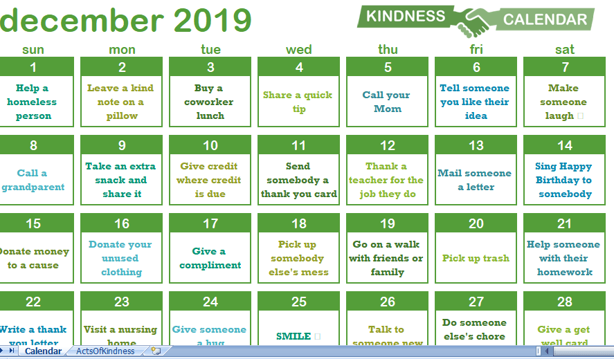 kindness-calendar