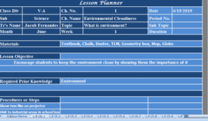 Syllabus and Lesson Planner