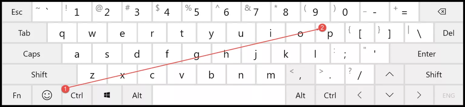 print preview shortcuts