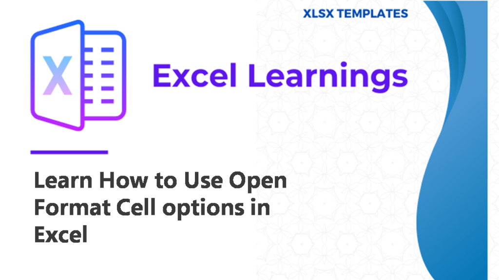 open format cells