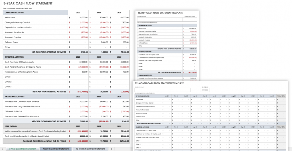 3-Year-Cash-Flow-Statement-Template