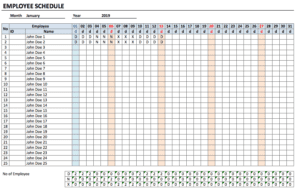 employee schedule
